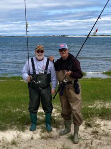 Cape Cod Bay, Surfcasting  Lesson on Fathers Day 